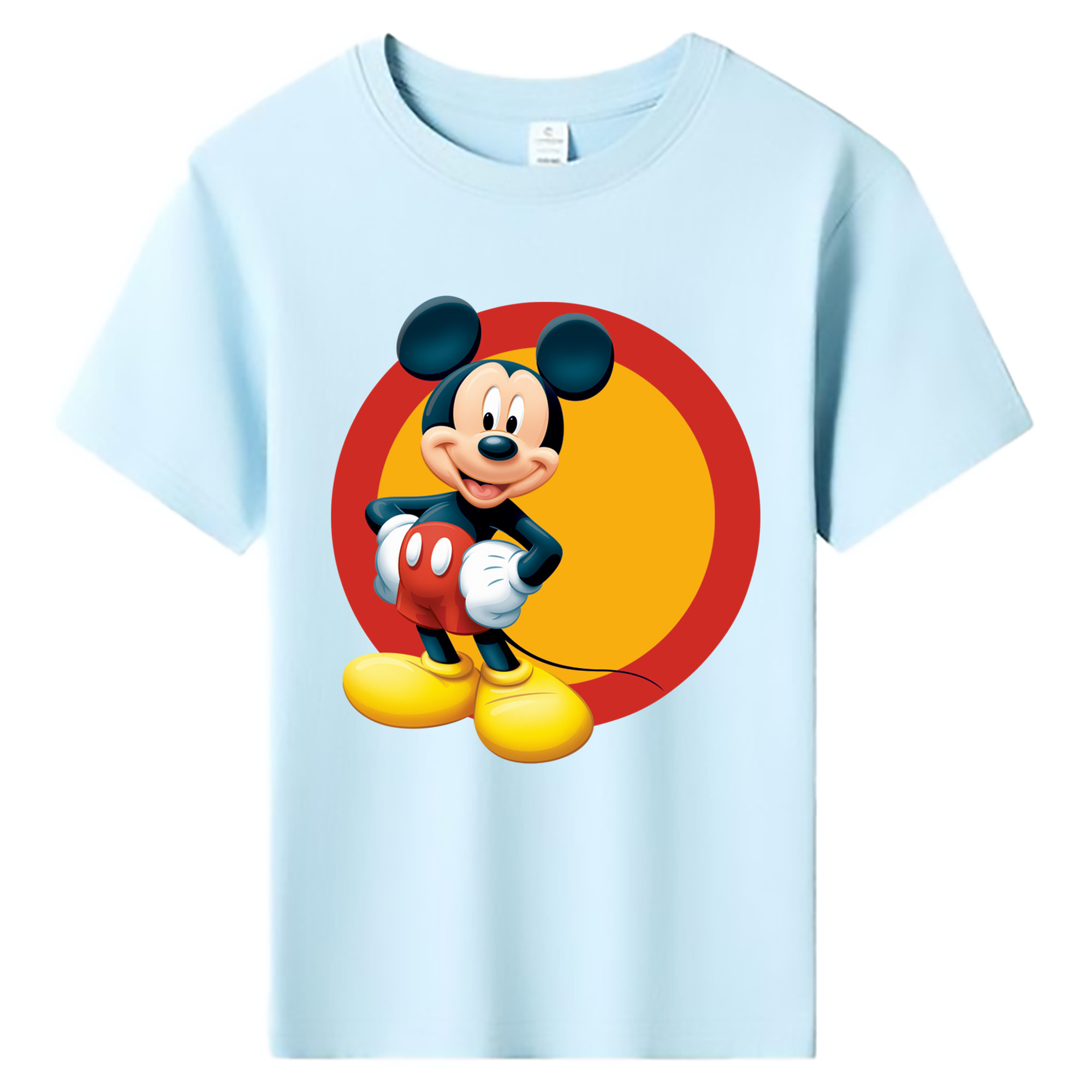ミッキーマウス Mickey Mouse 綿100％キッズTシャツ（フロントプリント）
